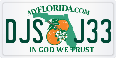 FL license plate DJSJ33