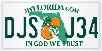 FL license plate DJSJ34
