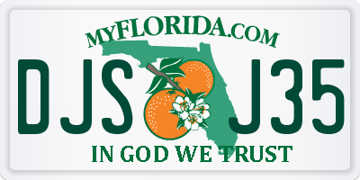 FL license plate DJSJ35