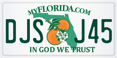 FL license plate DJSJ45