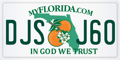 FL license plate DJSJ60