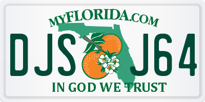 FL license plate DJSJ64
