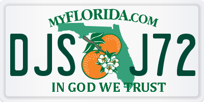 FL license plate DJSJ72
