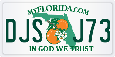 FL license plate DJSJ73