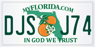 FL license plate DJSJ74