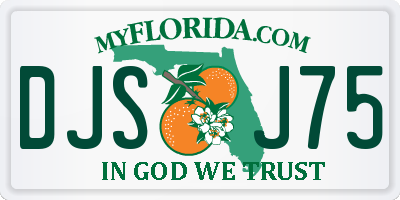 FL license plate DJSJ75