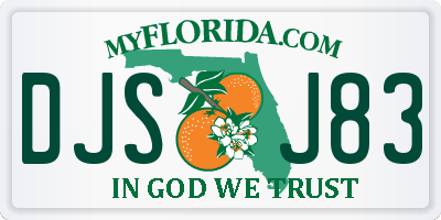 FL license plate DJSJ83