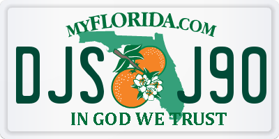 FL license plate DJSJ90