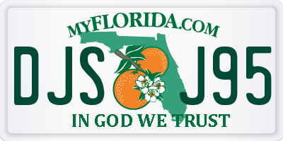 FL license plate DJSJ95