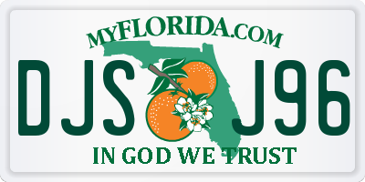 FL license plate DJSJ96