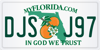 FL license plate DJSJ97