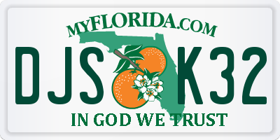 FL license plate DJSK32