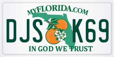 FL license plate DJSK69
