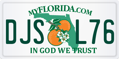 FL license plate DJSL76