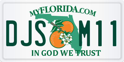 FL license plate DJSM11
