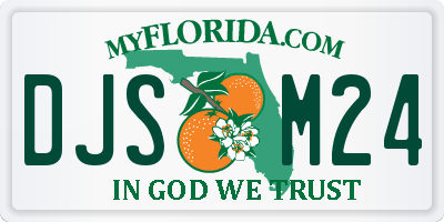 FL license plate DJSM24