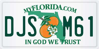 FL license plate DJSM61