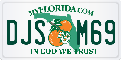 FL license plate DJSM69