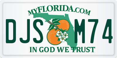 FL license plate DJSM74