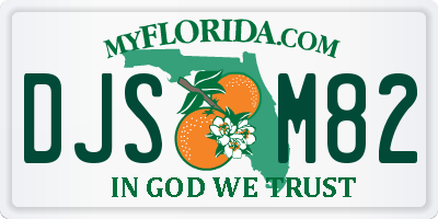 FL license plate DJSM82