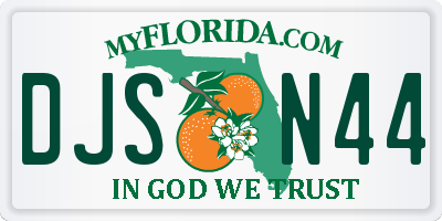 FL license plate DJSN44