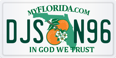 FL license plate DJSN96