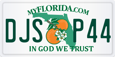 FL license plate DJSP44