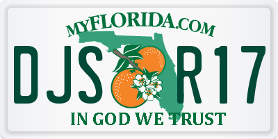 FL license plate DJSR17