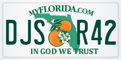 FL license plate DJSR42