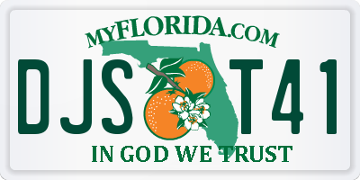 FL license plate DJST41