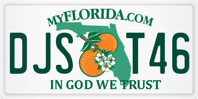 FL license plate DJST46