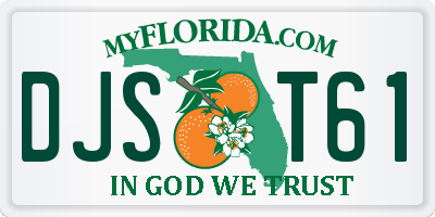 FL license plate DJST61