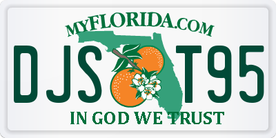 FL license plate DJST95