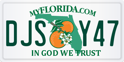 FL license plate DJSY47