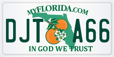 FL license plate DJTA66