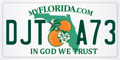 FL license plate DJTA73