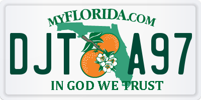 FL license plate DJTA97