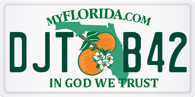 FL license plate DJTB42
