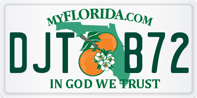 FL license plate DJTB72