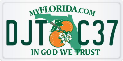 FL license plate DJTC37