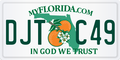 FL license plate DJTC49