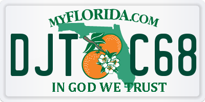 FL license plate DJTC68