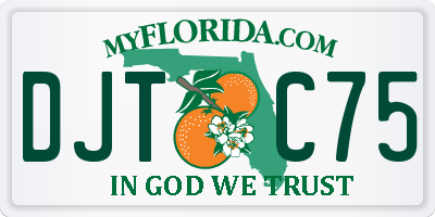 FL license plate DJTC75