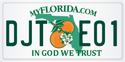 FL license plate DJTE01