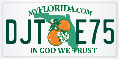 FL license plate DJTE75