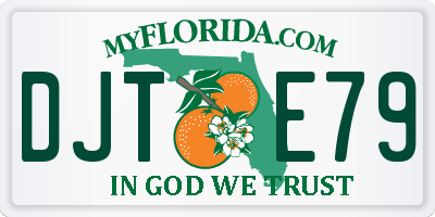 FL license plate DJTE79