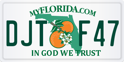FL license plate DJTF47