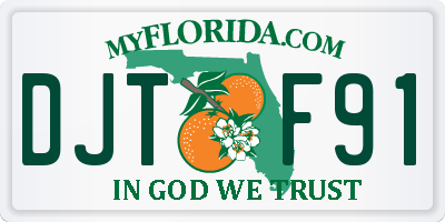 FL license plate DJTF91