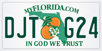 FL license plate DJTG24