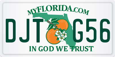 FL license plate DJTG56
